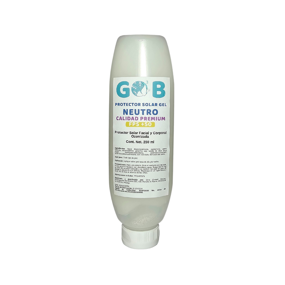 Protector Solar En Gel Ozonizado Base Calidad Premium - 250 Mililitros