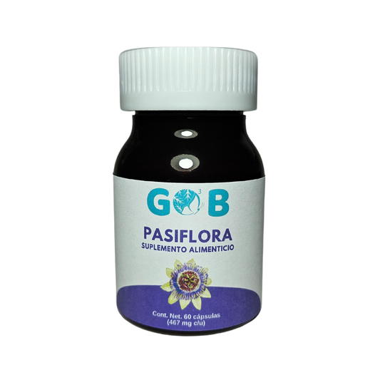 Pasiflora en polvo - 60 Cápsulas (467 mg por cápsula)