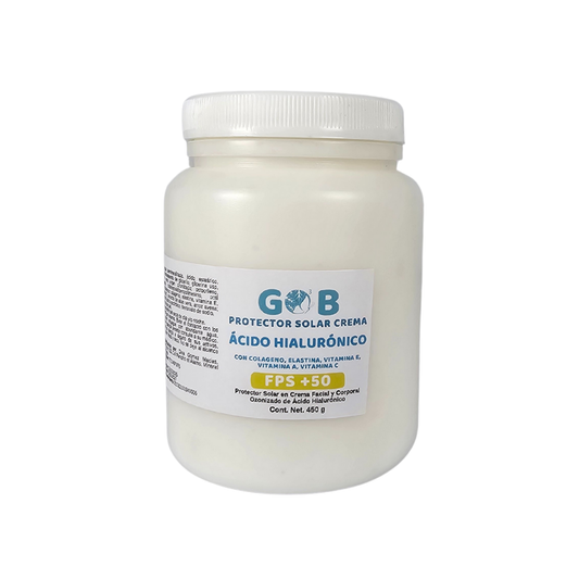 Protector Solar En Crema Ozonizado De Ácido Hialurónico - 450 Gramos