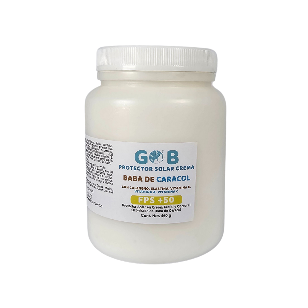 Protector Solar En Crema Ozonizado De Baba de Caracol - 450 Gramos