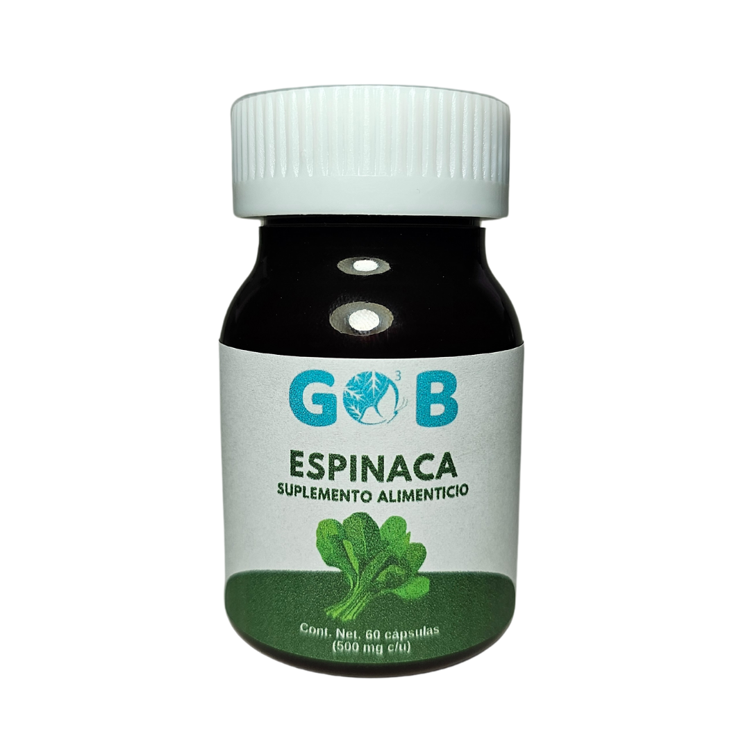 Espinaca en polvo - 60 Cápsulas (500 mg por cápsula)