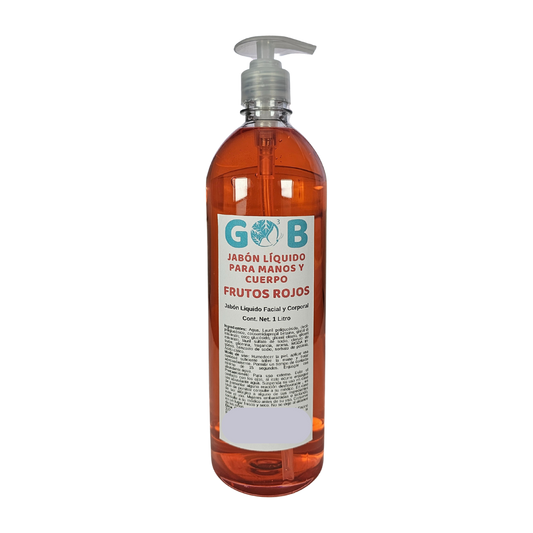 Jabón Líquido para Manos y Cuerpo de Frutos Rojos- 1 Litro