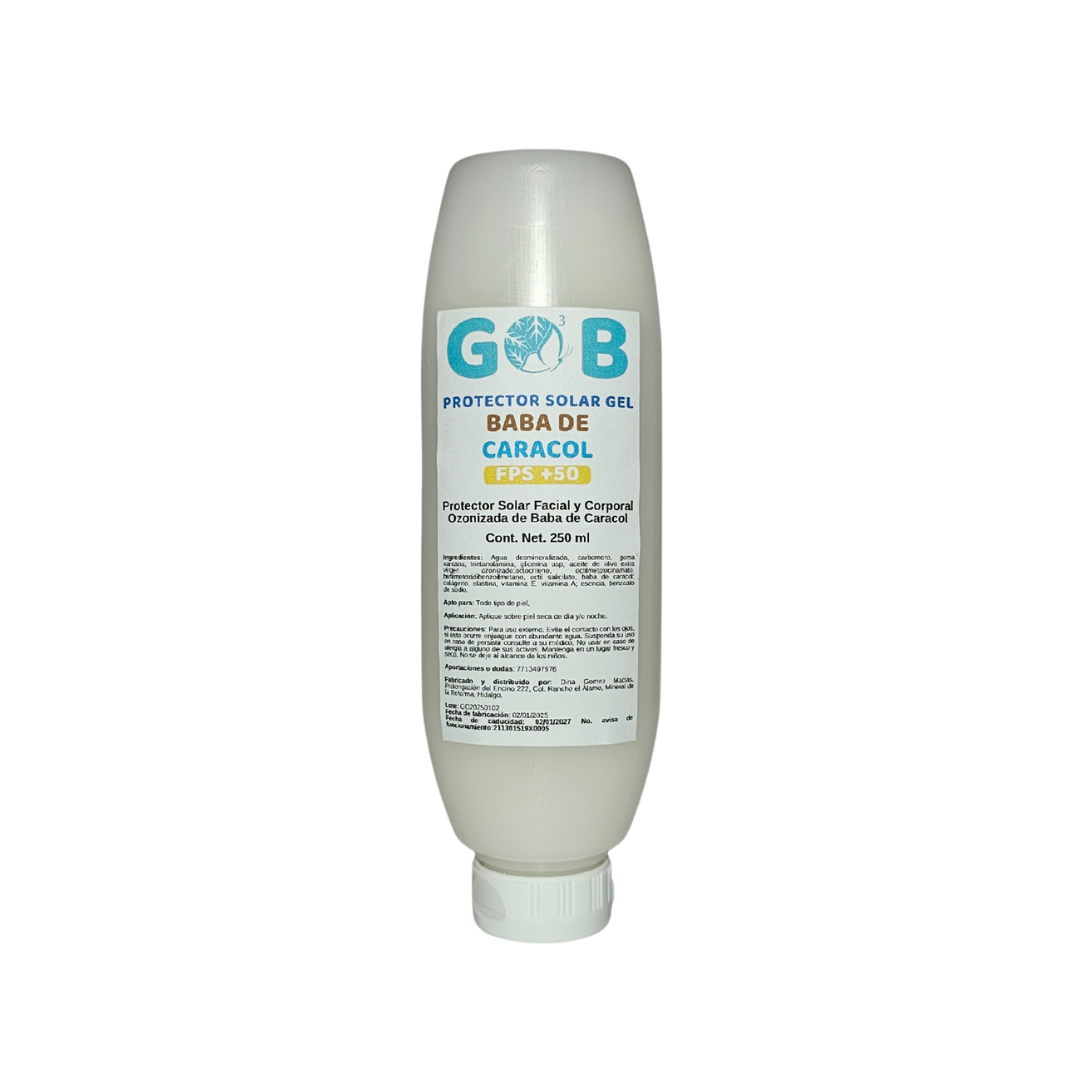 Protector Solar En Gel Ozonizado De Baba de Caracol - 250 Mililitros