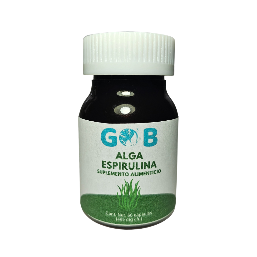 Alga Espirulina en polvo - 60 Cápsulas (465 mg por cápsula)