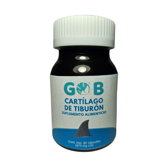 Cartílago de Tiburón en polvo - 60 Cápsulas (470 mg por cápsula)