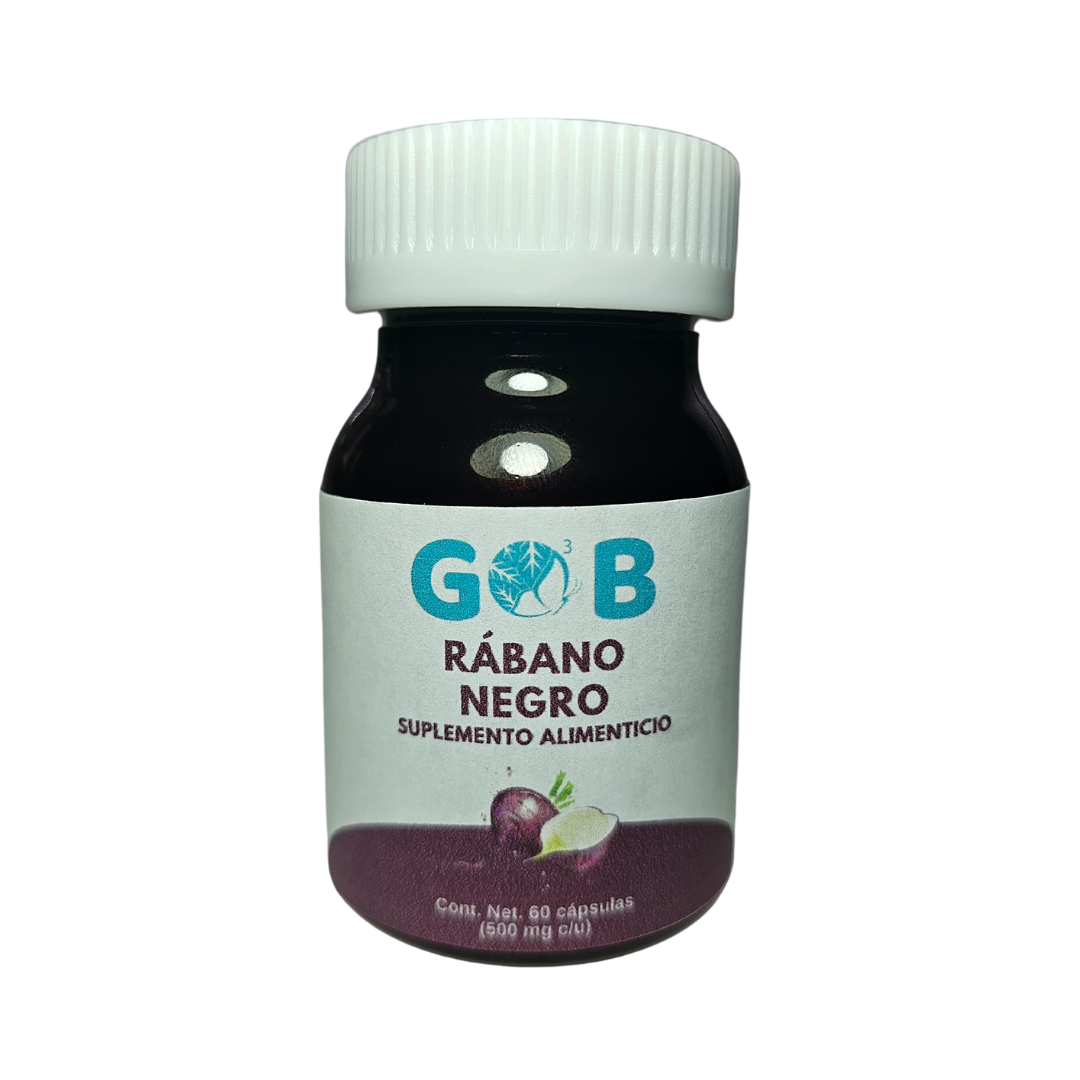 Rábano Negro en polvo - 60 Cápsulas (500 mg por cápsula)