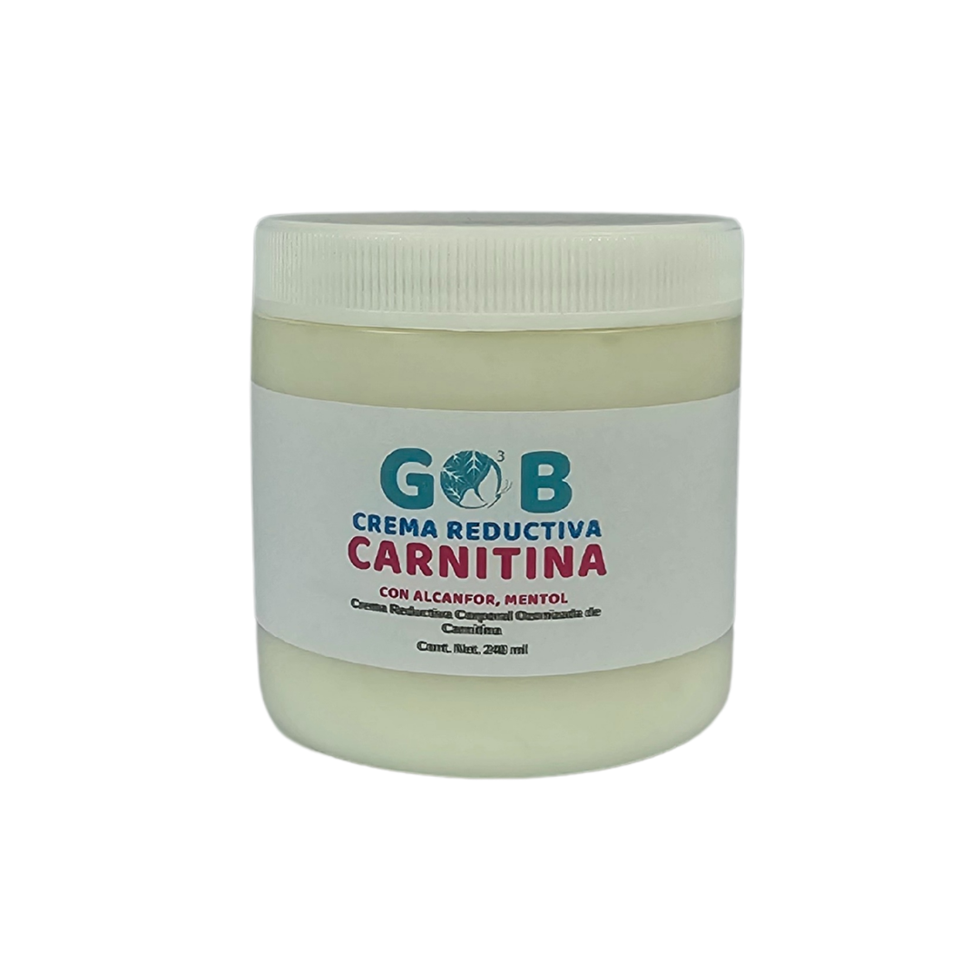 Crema Reductiva de Carnitina 240g GO3B | Crema Corporal Profesional para Masaje Reductivo